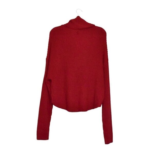 Dref Pine Slouchy Crop Knit Jumper Sweater Red Size XS - Picture 2 of 7